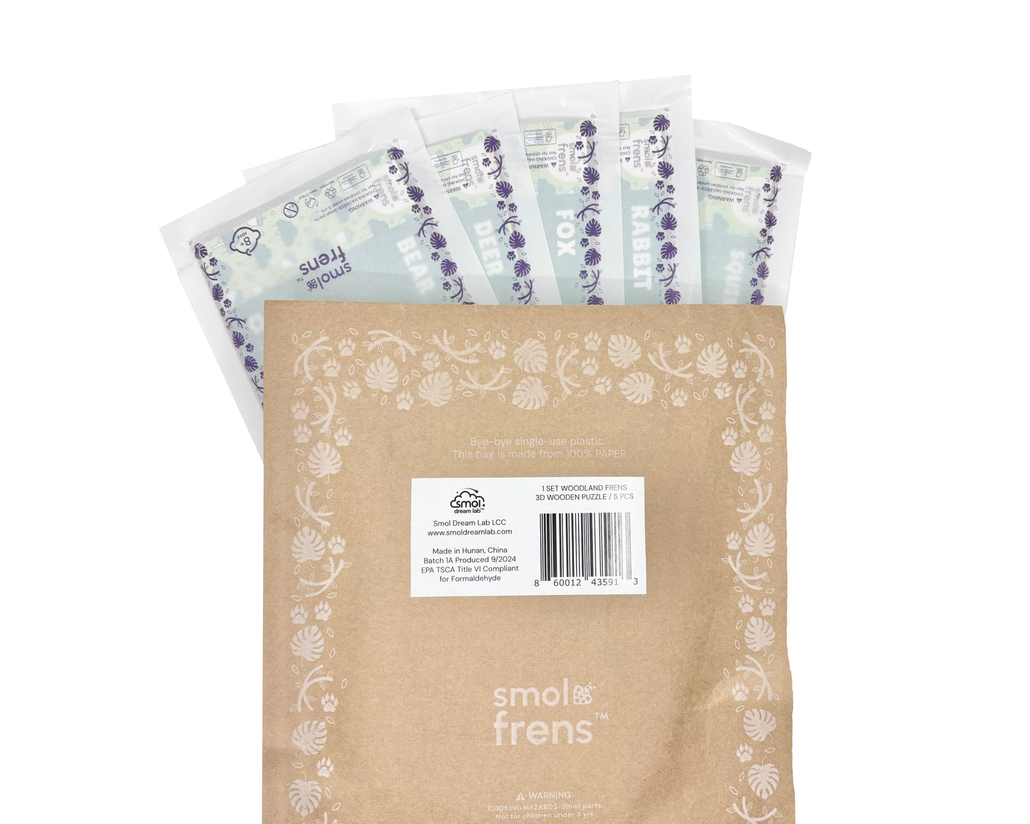 smol Frens | Woodland Fren 5-Pack | 100% FSC C108155