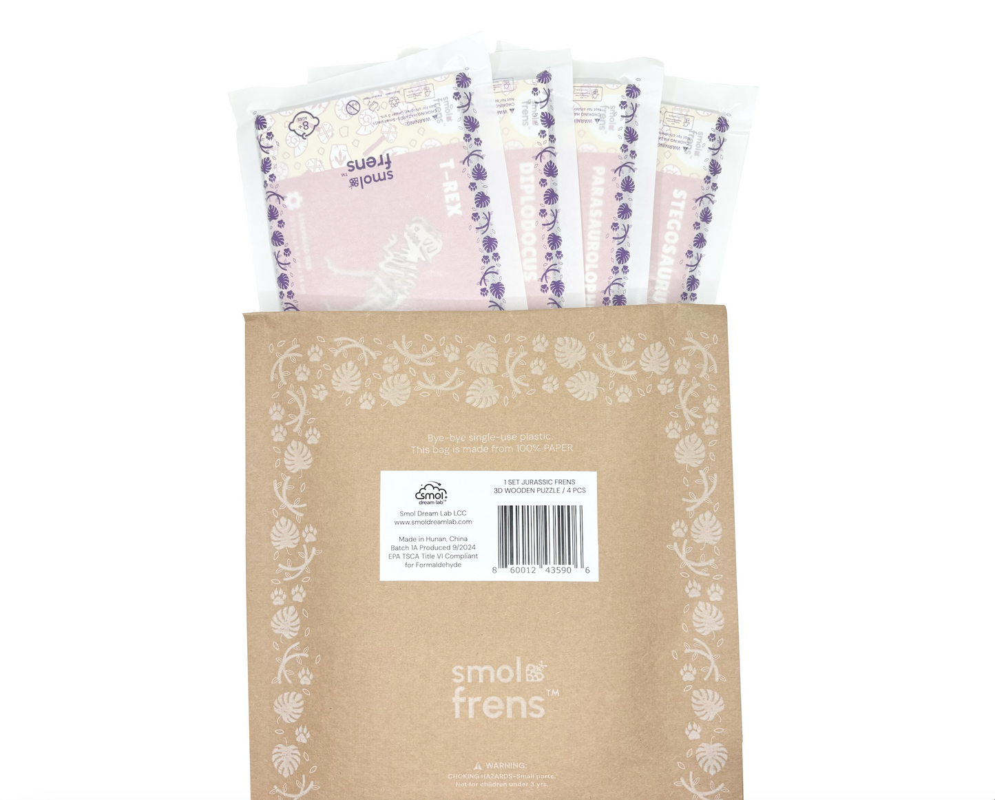 smol Frens | Jurassic Frens 4-Pack | 100% FSC C108155