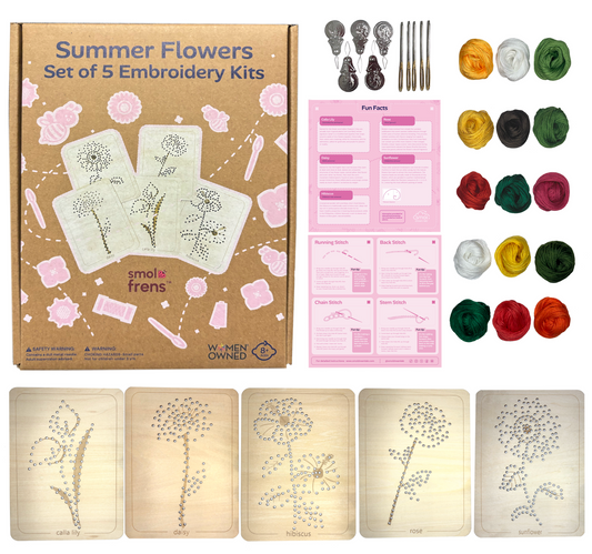 Summer Flower Embroidery Kit