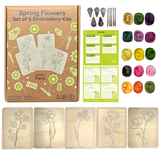 Spring Flower Embroidery Kit